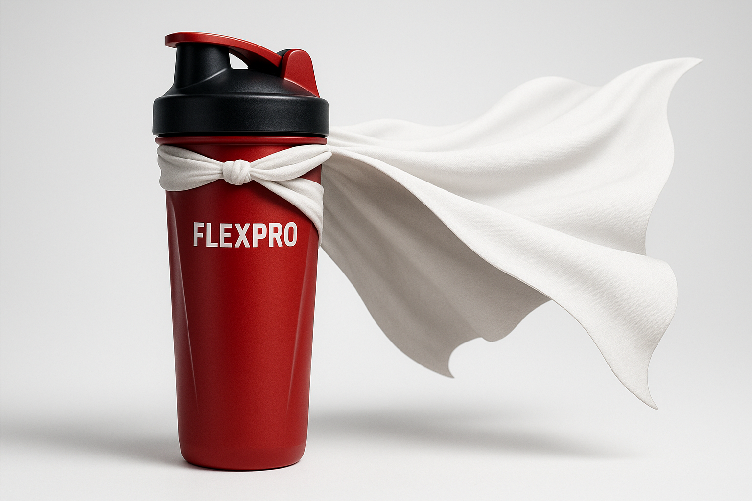 red shaker with white cape add logo Flexpro